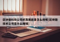 区块链科技公司的发展前景怎么样呢[区块链技术公司靠什么赚钱]